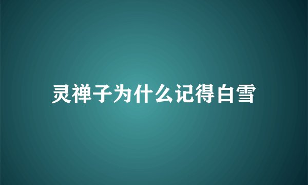 灵禅子为什么记得白雪