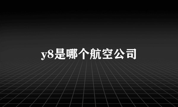 y8是哪个航空公司