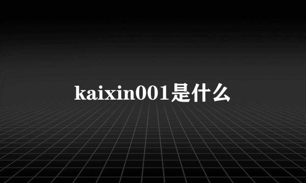 kaixin001是什么