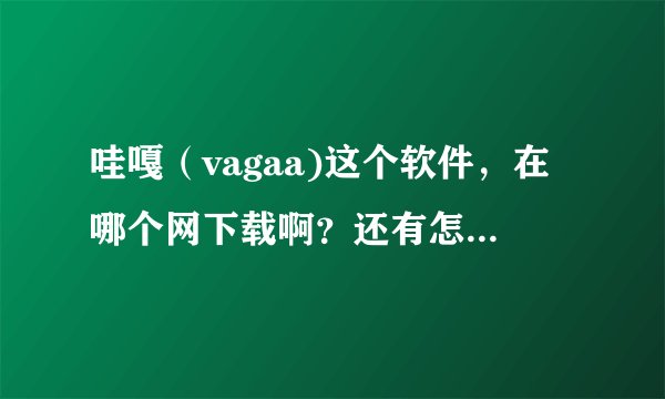 哇嘎（vagaa)这个软件，在哪个网下载啊？还有怎么用》？