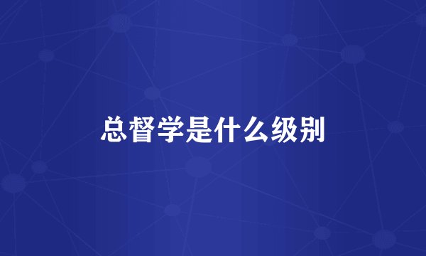 总督学是什么级别