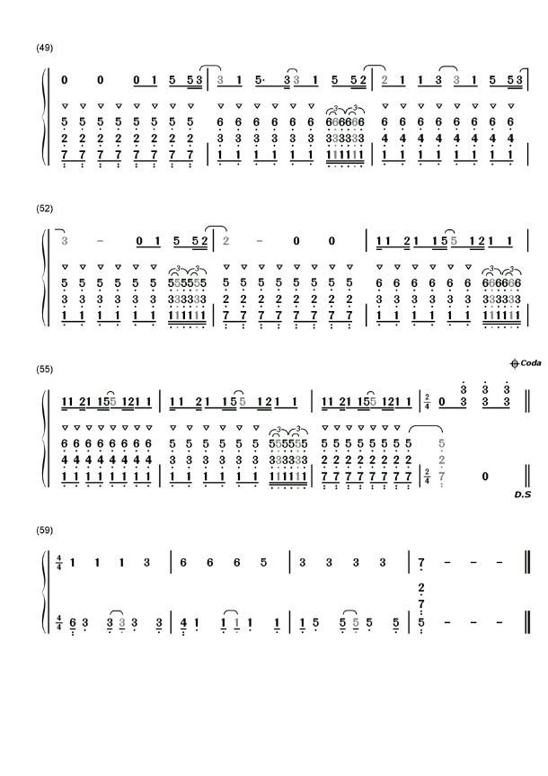 Faded纯音乐简谱，高清图，直接输数字也可以