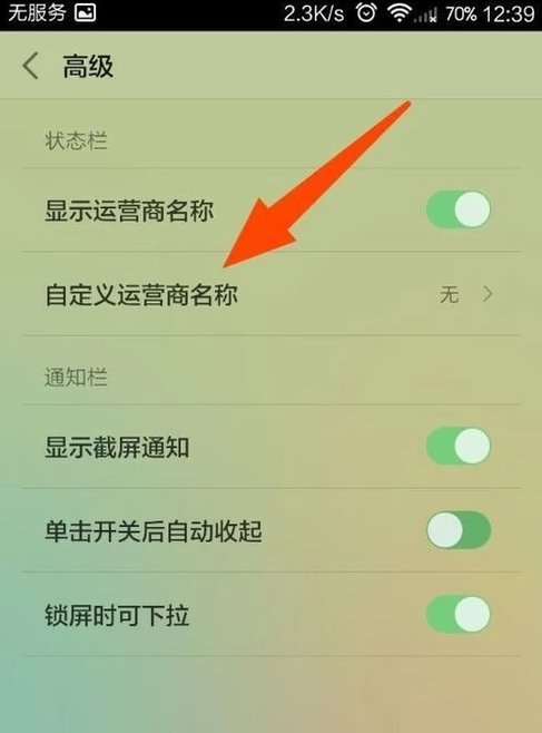 如何修改通知栏运营商名称？
