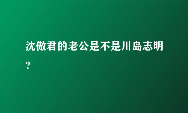 沈傲君的老公是不是川岛志明？