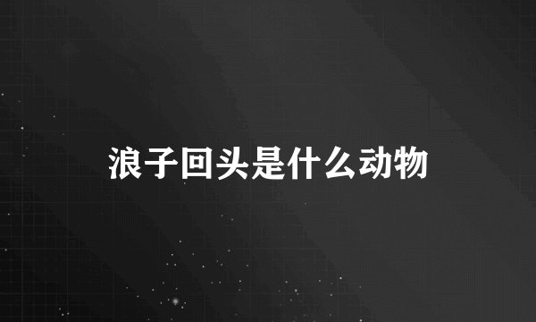浪子回头是什么动物