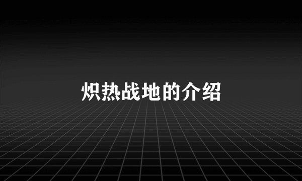 炽热战地的介绍