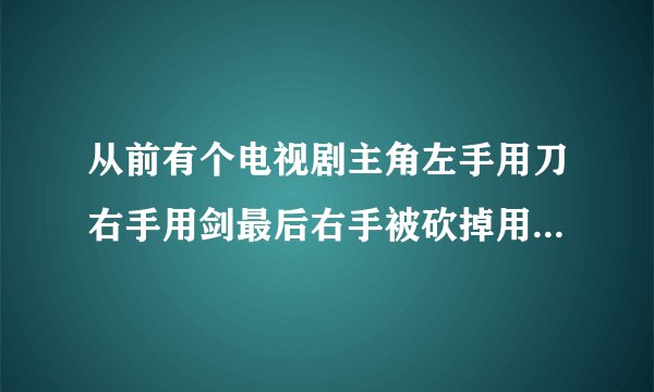 从前有个电视剧主角左手用刀右手用剑最后右手被砍掉用左手刀战胜敌人