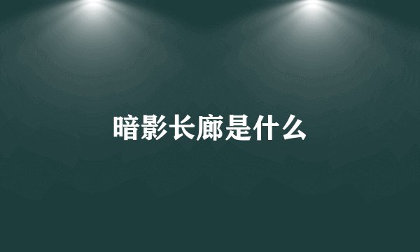 暗影长廊是什么