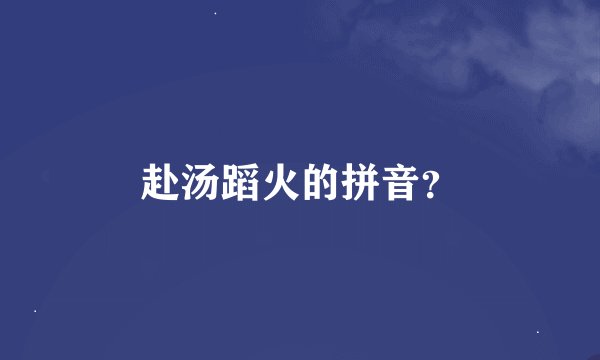 赴汤蹈火的拼音？