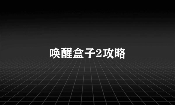 唤醒盒子2攻略