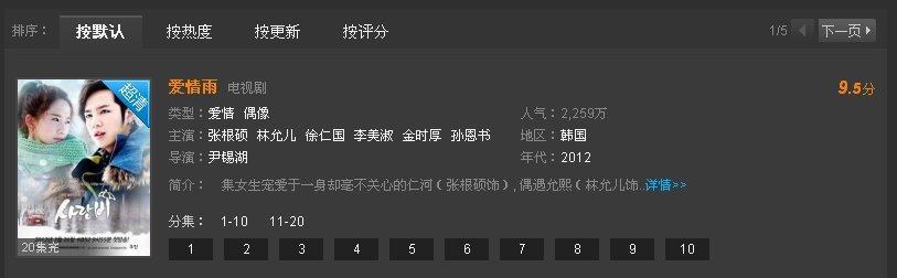 我昨天还在PPTV看爱情雨，为什么今天就找不到了，而且搜韩剧只有五部 - -