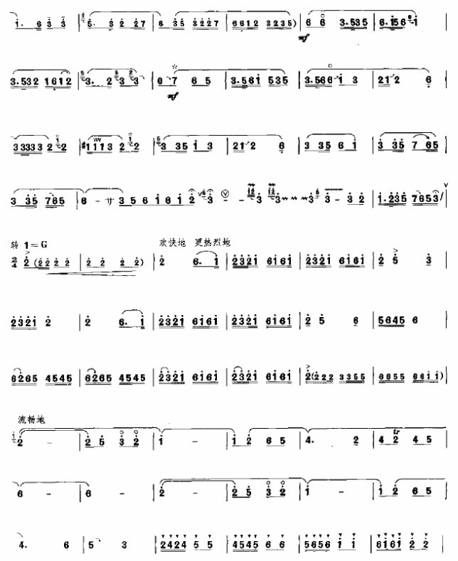 唢呐正月十五闹雪灯 简谱