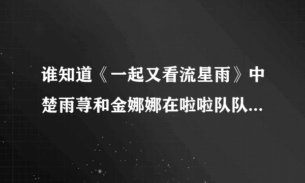 谁知道《一起又看流星雨》中楚雨荨和金娜娜在啦啦队队长的资格赛中楚雨荨跳舞时放的音乐的名称叫什么？