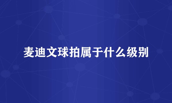 麦迪文球拍属于什么级别