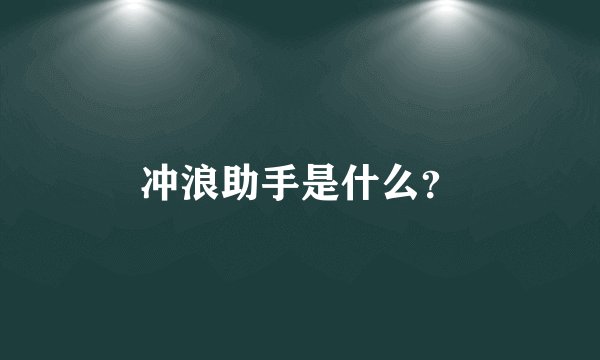冲浪助手是什么？