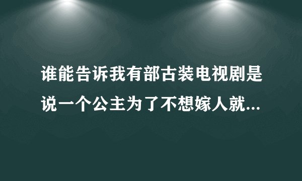 谁能告诉我有部古装电视剧是说一个公主为了不想嫁人就找了个开金店的二少爷当驸马叫什么名字啊