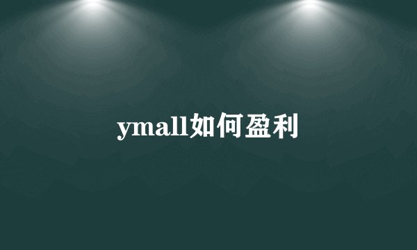 ymall如何盈利