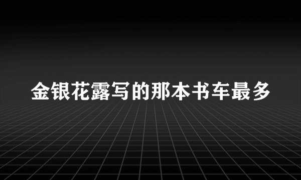 金银花露写的那本书车最多