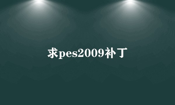 求pes2009补丁