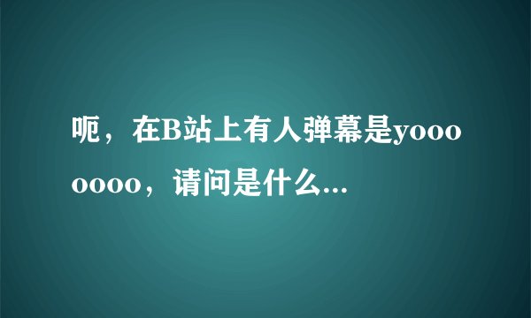 呃，在B站上有人弹幕是yooooooo，请问是什么意思？什么时候可以发yoooooo？