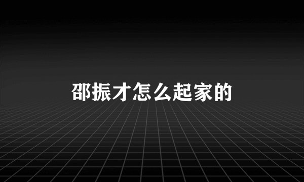 邵振才怎么起家的
