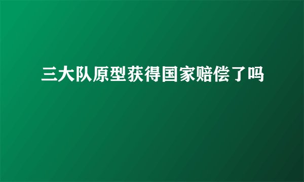 三大队原型获得国家赔偿了吗