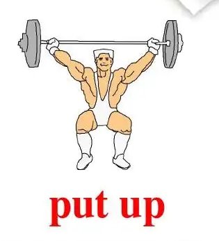 put up的英语