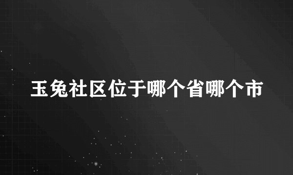 玉兔社区位于哪个省哪个市