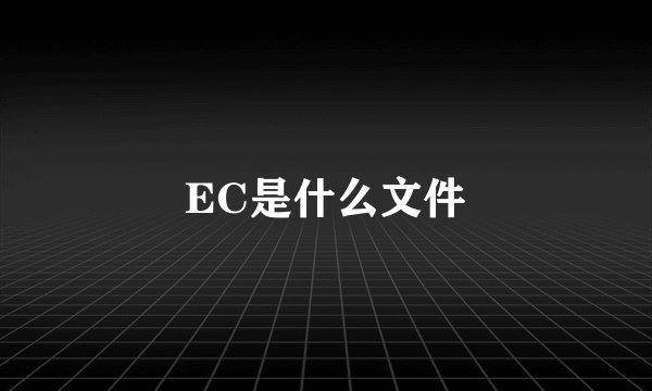 EC是什么文件