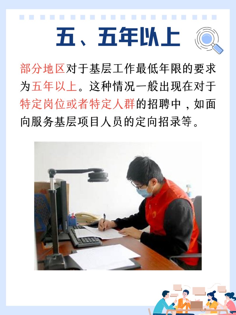 基层工作最低年限