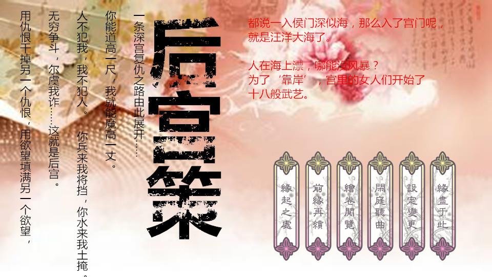 后宫淑妃传的部分目录