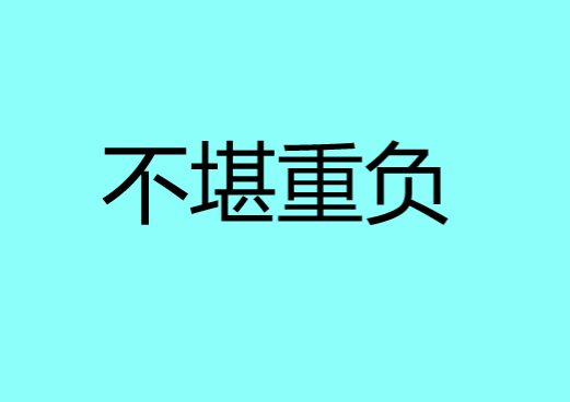 不堪重负是什么意思