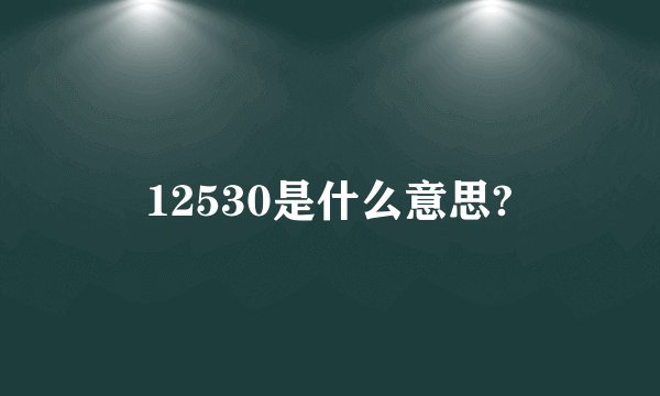 12530是什么意思?