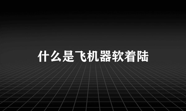 什么是飞机器软着陆