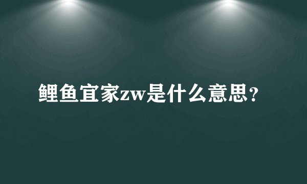 鲤鱼宜家zw是什么意思？