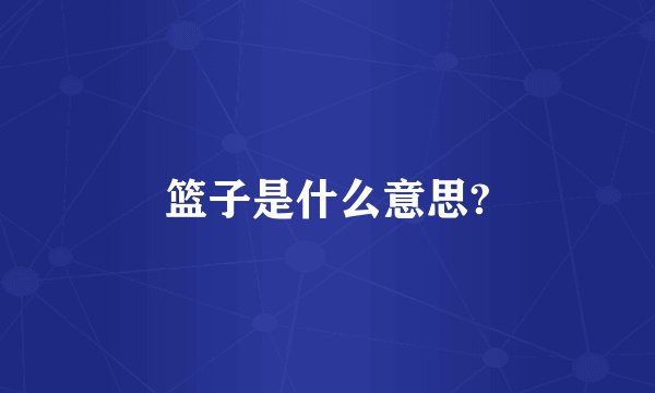 篮子是什么意思?