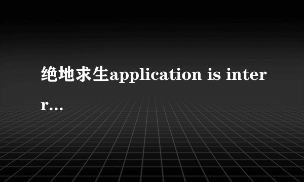 绝地求生application is interrupted by external software