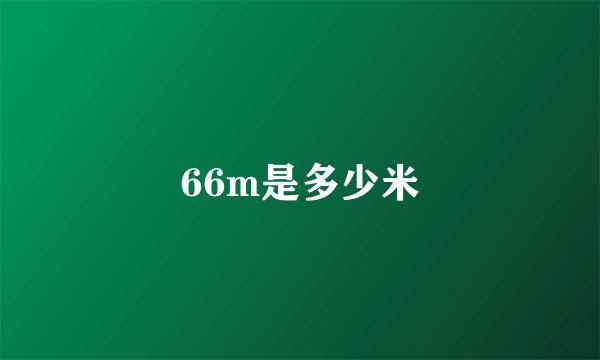 66m是多少米