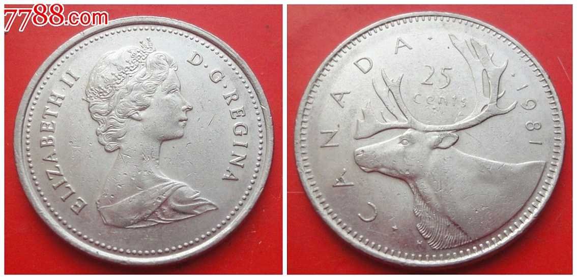 外国硬币elizabethii d.g.regina 值钱吗198425cents