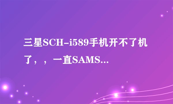 三星SCH-i589手机开不了机了，，一直SAMSUNG闪呀闪的。。怎么解决