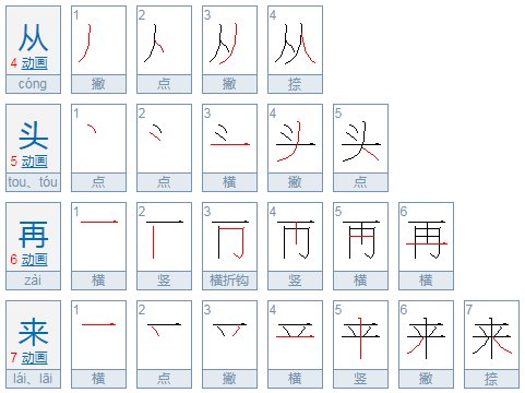 重头再来和从头再来有什么区别？