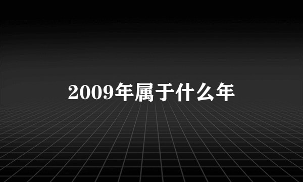 2009年属于什么年