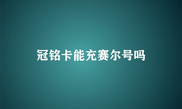 冠铭卡能充赛尔号吗