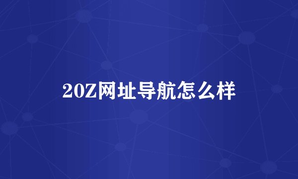 20Z网址导航怎么样