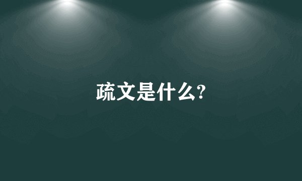 疏文是什么?