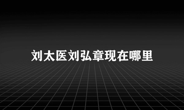 刘太医刘弘章现在哪里