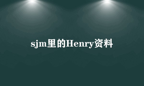 sjm里的Henry资料