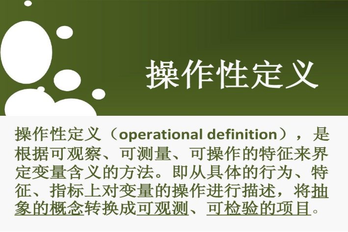 调查设计中的操作定义是什么