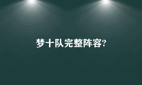 梦十队完整阵容?