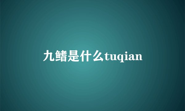 九鳍是什么tuqian